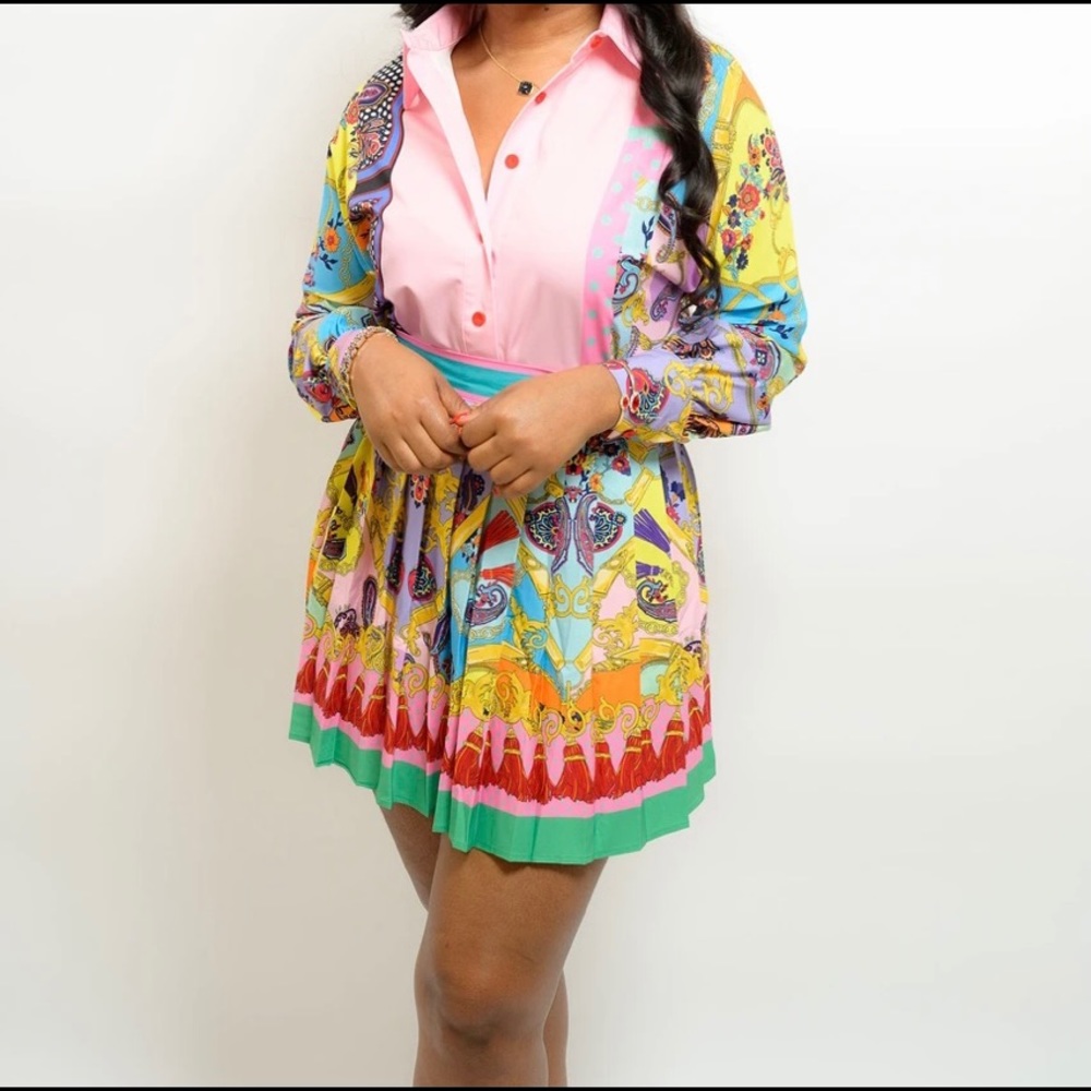 Two piece set-blouse and skirt